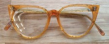 Nice Pair Vintage 1950s Glasses In Original Case Brown / Orange / Tortoiseshell?
