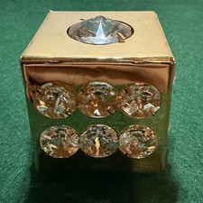 Crystal Temptations 24k gold plated dice with swarovski crystals. 