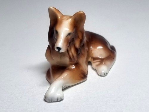 Vintage collie dog figurine - vintage,