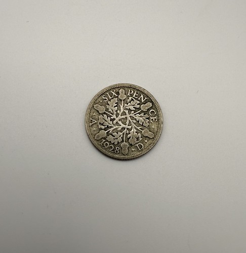 1928 george sixpence - george, coin