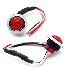 2 Mini Red LED Tail & Turn Signal Lights for Harley Saddlebags Skirts Tour-Pak