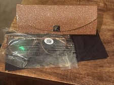 KYLIE MINOGUE GLITTER READING GLASSES GOLD FRAME 32856873 RRP £130 With Case