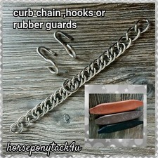 STAINLESS STEEL CURB CHAIN OR HOOKS RUBBER CHAIN GUARD FOR PELHAM BIT BRIDLE