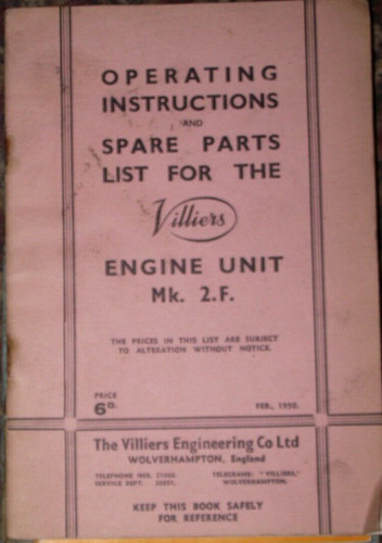 Villiers engine unit 2f - villiers,