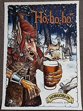 Wychwood Brewery Hobgoblin new "Ho,ho, ho." Christmas Rudolph Poster size A2