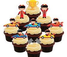 Racing Cars - Edible Cupcake