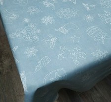 Festive Ice Blue Linen Look