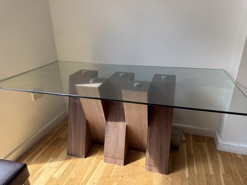 Rectangular glass top dining - glass,
