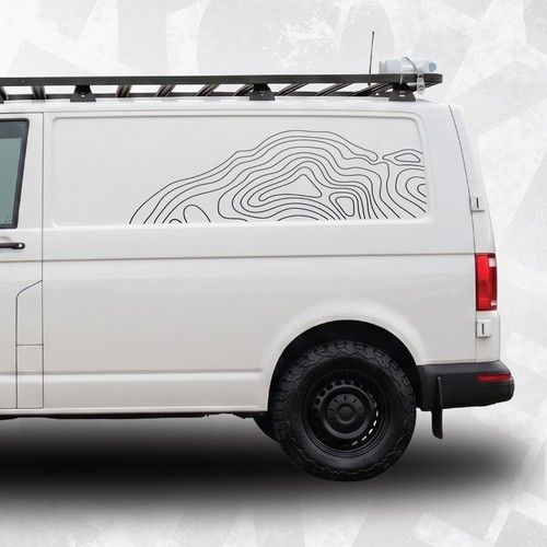 Topographic side decals - topographic, for