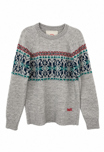 Grey superdry fair isle nordic - grey,
