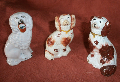 Three antique staffordshire - antique, 4"