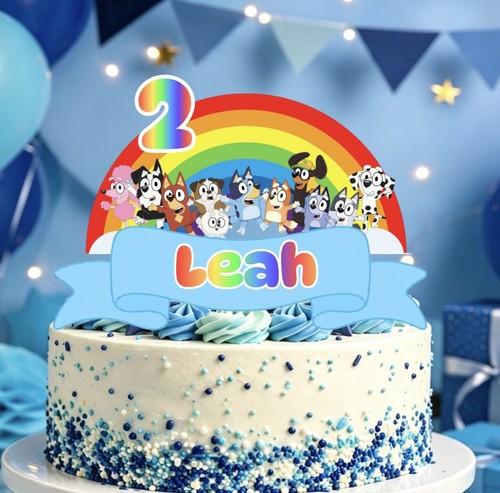 Bluey cake topper personalised - topper,