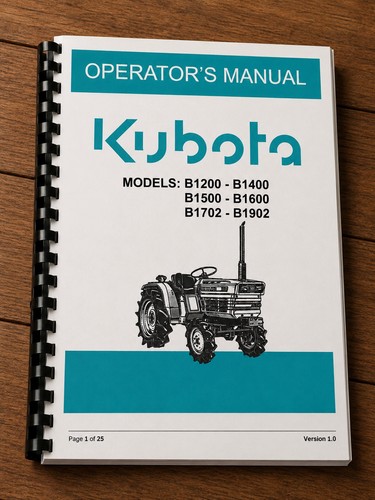 Kubota b1200 b1400 b1500 - b1500, b1600