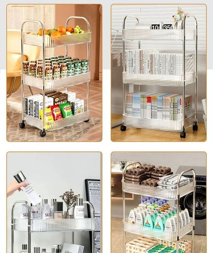 Tier storage trolley on - storage,