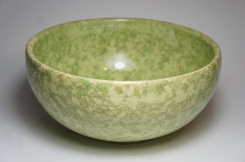 Antique spongeware bowl green - spongeware,