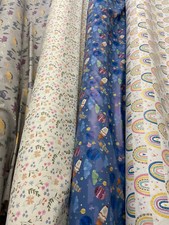 Lightweight Waterproof PU Poly Backed Rockets Blue Fabric by the 1/2 Metre*