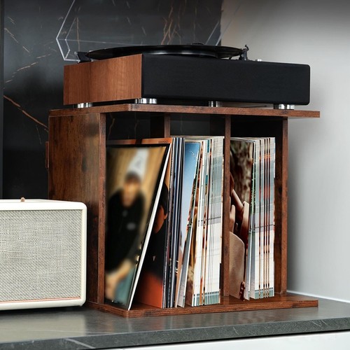 Wooden vinyl record storage - vinyl,