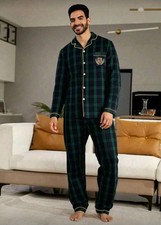 Mens Luxury Green Checkered