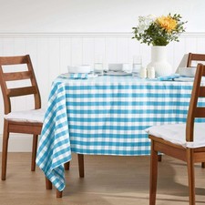 Block Check Tablecloth 100%