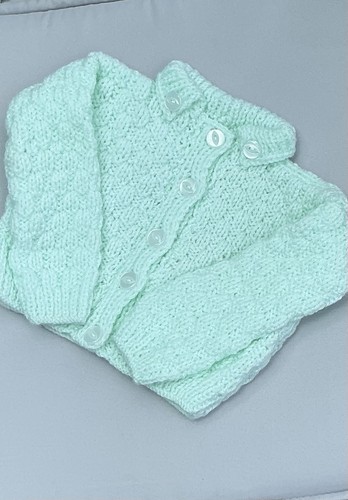 Mint green wool knit newborn - green,