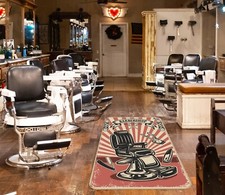 3D Fun Retro Chair NA1817 Barber Shop Game Rug Mat Elegant Photo Carpet Mat Romy