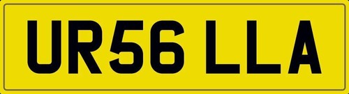 Ursula number plate ur56 - plate, lla
