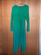 Green dropped hem dress Plus