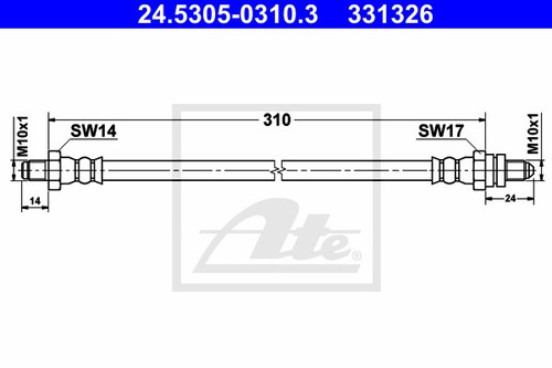 New brake hose - for, ford:sierra