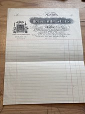 Early 20th c. Illustrated Billhead - John Allen, Cutler of Tadcaster 