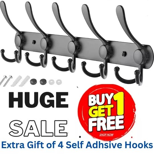 Coat hooks for wall - 2-pk,