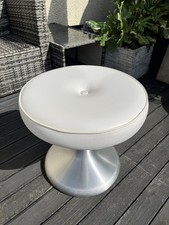 MID CENTURY SCANDI STYLE 60'S 70'S SPACE AGE MUSHROOM ALUMINIUM TULIP BASE STOOL