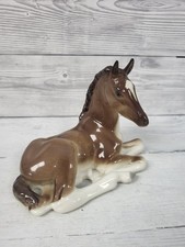 1970s Russia USSR Lomonosov Porcelain Recumbent Horse Figure Figurine.PB*2003634