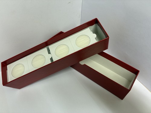 Single row red coinholder box - red,