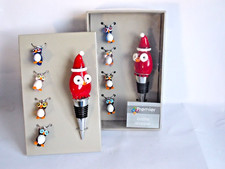 Glass Christmas Wine Bottle