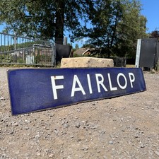 London Underground Enamel Sign Large Original Vintage Fairlop Station Antique