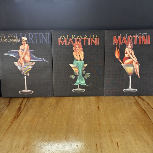 Martini framed pictures red - martini, (red