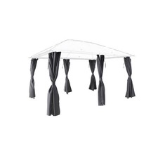 Shamal Gazebo Curtain Sidewalls Replacement Steel Grey Durable (W)3980mm