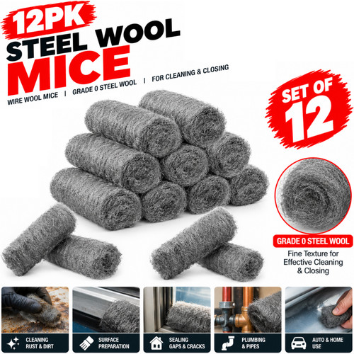 12pk steel wool mice wire - 12pk,