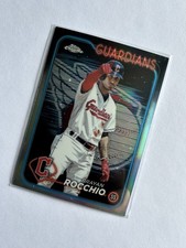 Brayan Rocchio - 2024 Topps Chrome - #113 - Lightboard Refractor - Guardians MLB
