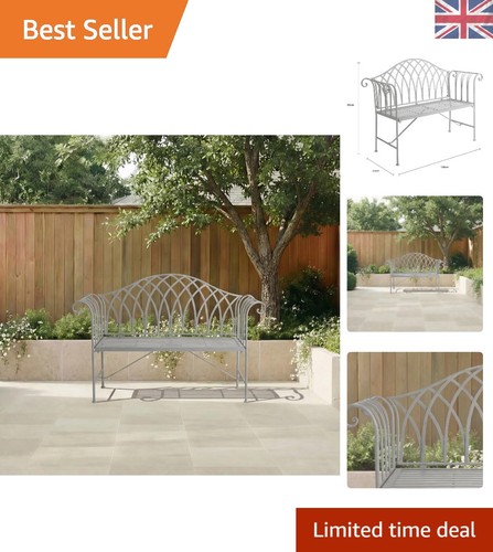 Metal garden bench seater - garden,