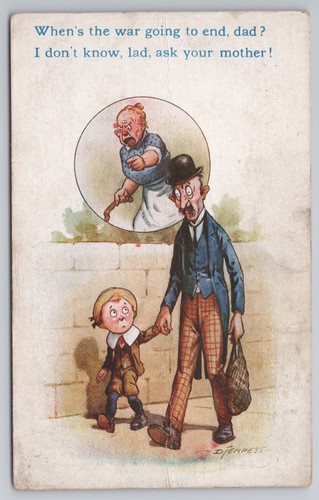 Ww1 postcard antique comic - ww1,