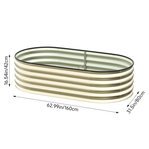 Green large raised garden bed - garden,