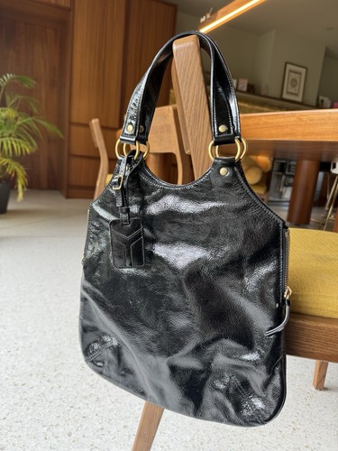 Ysl muse black patent leather - black,