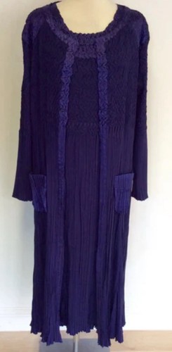 Chesca purple crinkle pleated - purple,