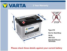 Battery fits DAIHATSU SPORTRAK HIJET FOURTRAK 1.0 1.6 2.0 85 to 99 Varta 078 New