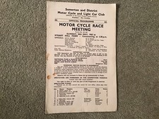 MOTORCYCLE RACE MEETING PROGRAMME 1963 Somerton & Dist. m’cycle/light car club