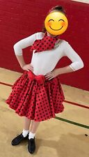 Custom Dance Costume 8 - 10 Yr Small 1950 Style Rock & Roll Tap Red Polka 8-10yr