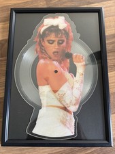 MADONNA Angel 1985 UK 7" SHAPED vinyl Picture Disc single record Framed