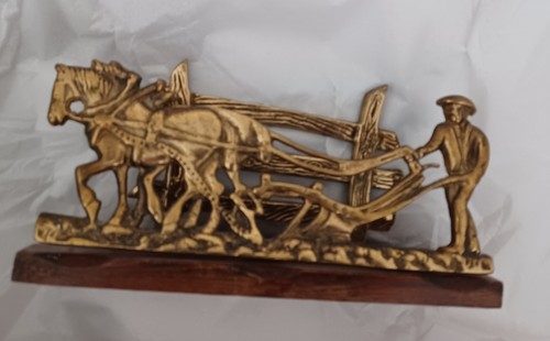 Vintage brass letter rack - ,