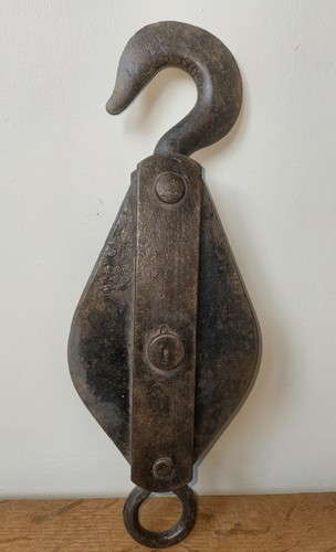 Antique cast iron block - antique,